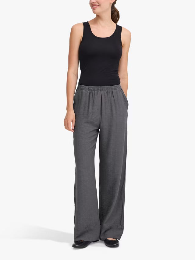 ICHI Fazima Tailored Trousers - Gray Pinstripe