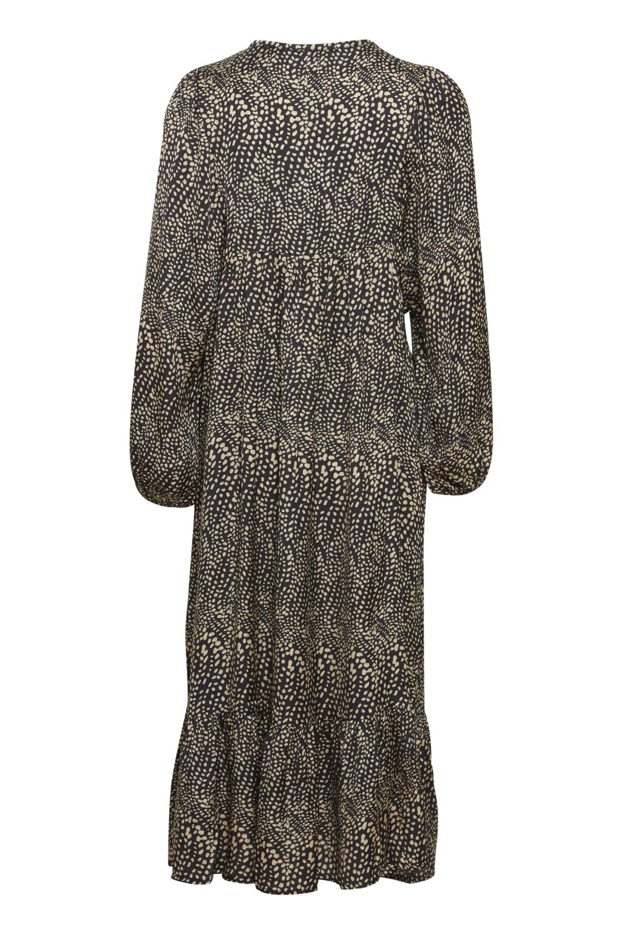 Sorbet Saphia Dotted Print Midi Dress - Black