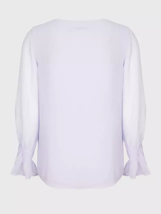 Calvin Klein Light Purple V-Neck Blouse
