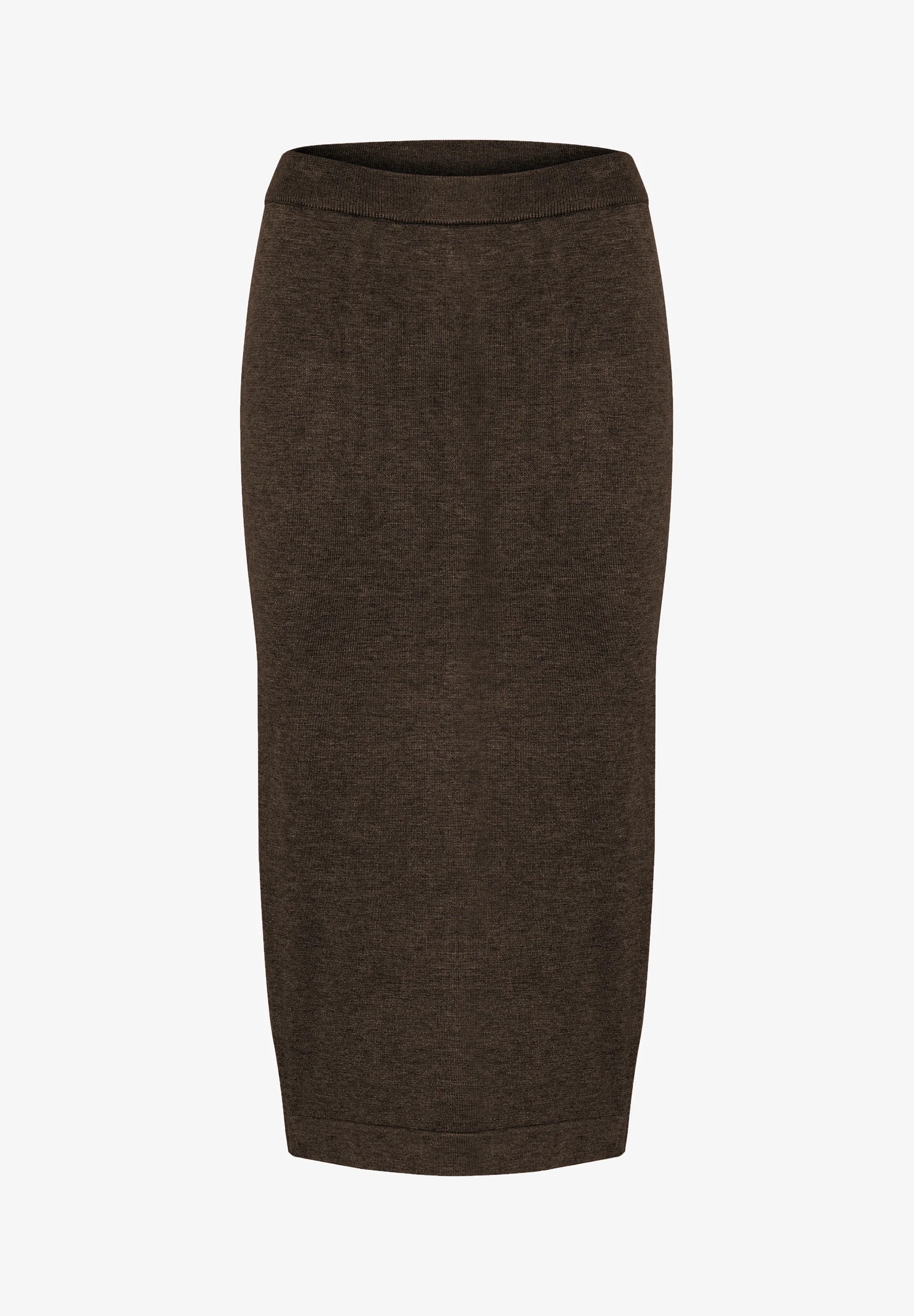 Saint Tropez MilaSZ Pencil Skirt - Dark Oak Melange