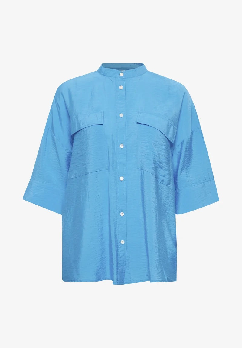 b.young BYIHALIEA - Button-down blouse - ibiza blue