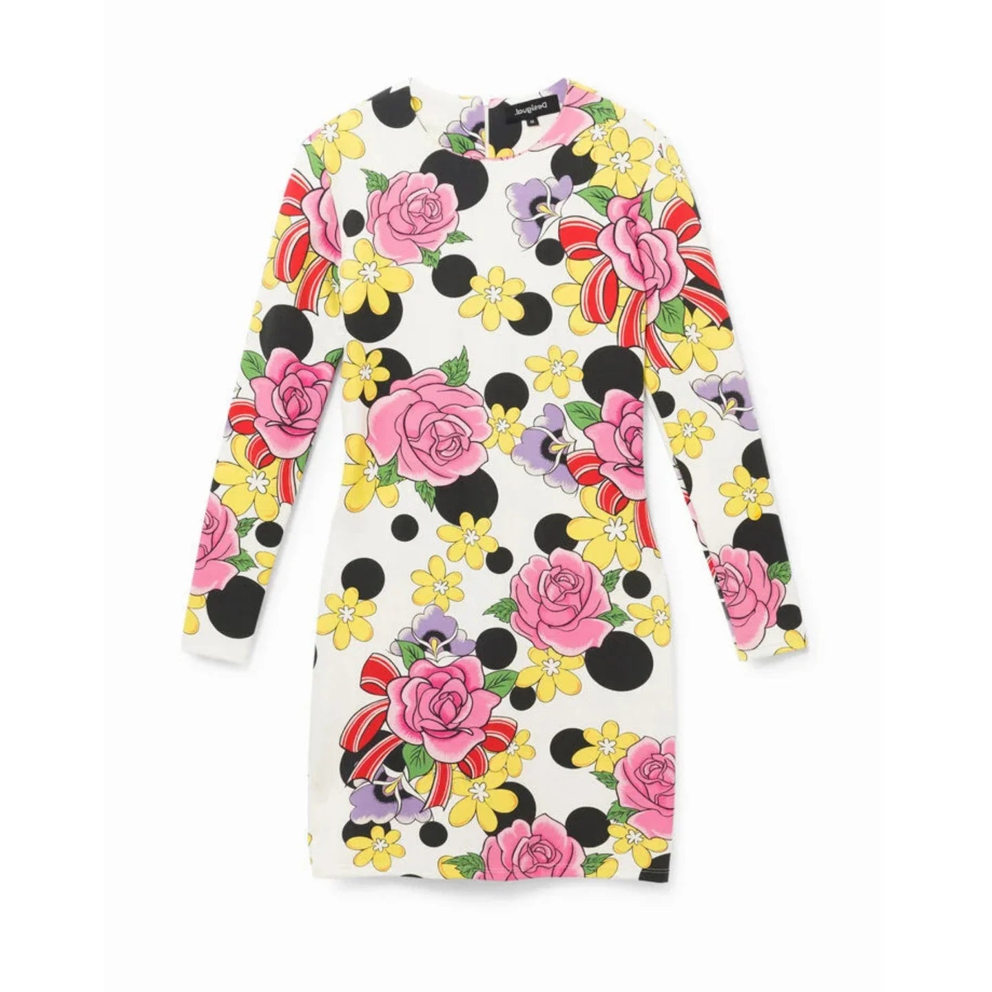 Desigual Floral Dress - White with Colorful Print