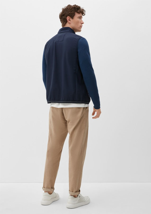 S.OLIVER MEN'S VEST-NAVY