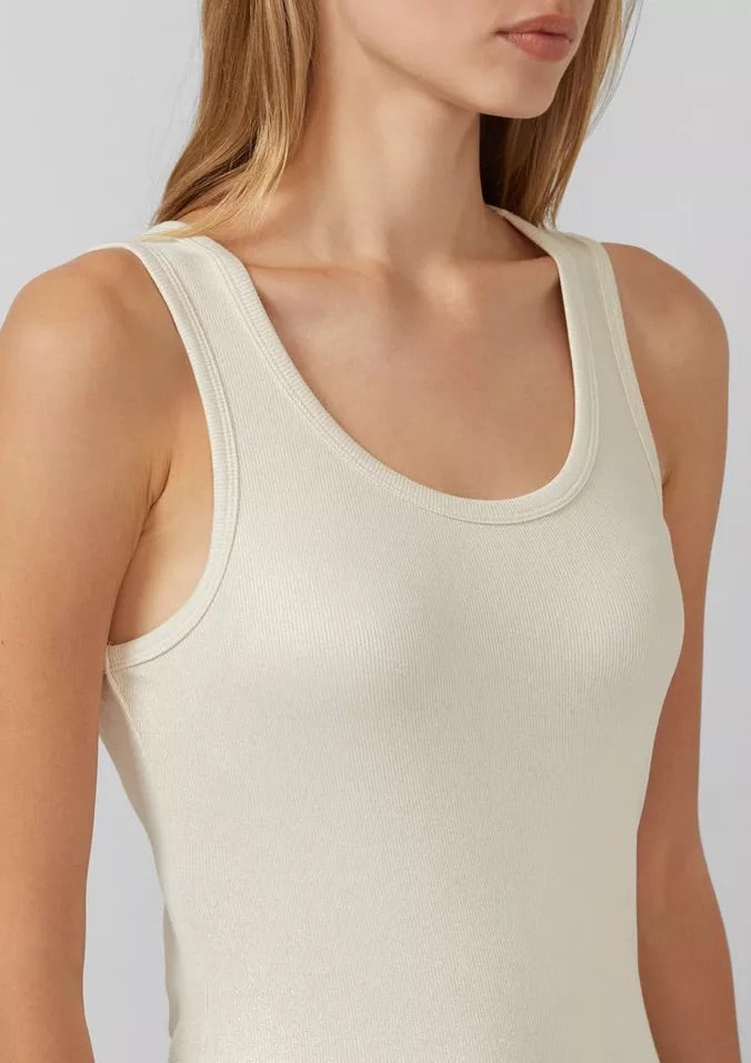 s.Oliver Shimmer Ribbed Tank Top