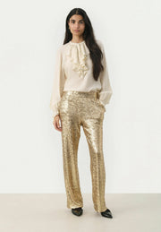 Part Two MELODIEPW Sequin Wide-Leg Trousers - Gold