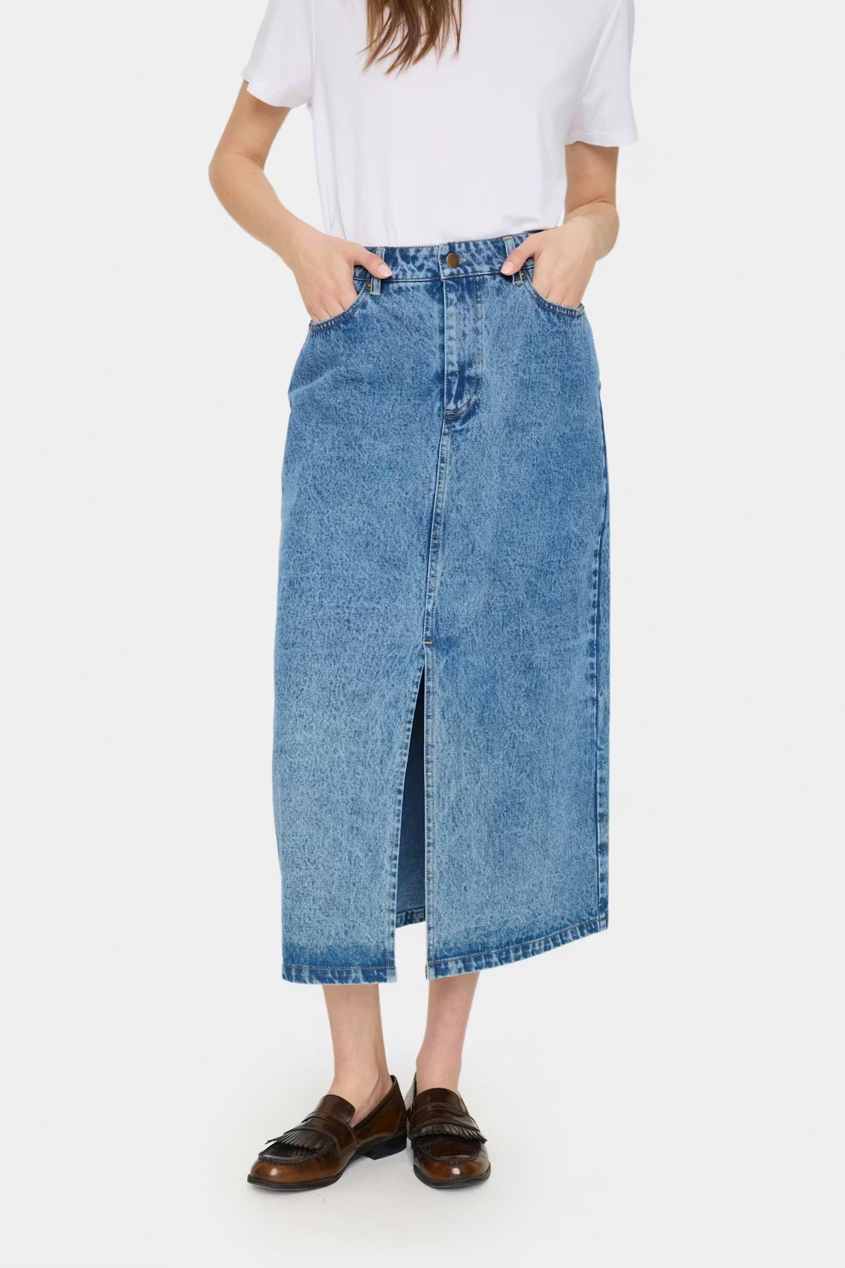 Saint Tropez GabiSZ Skirt - Light Blue Denim