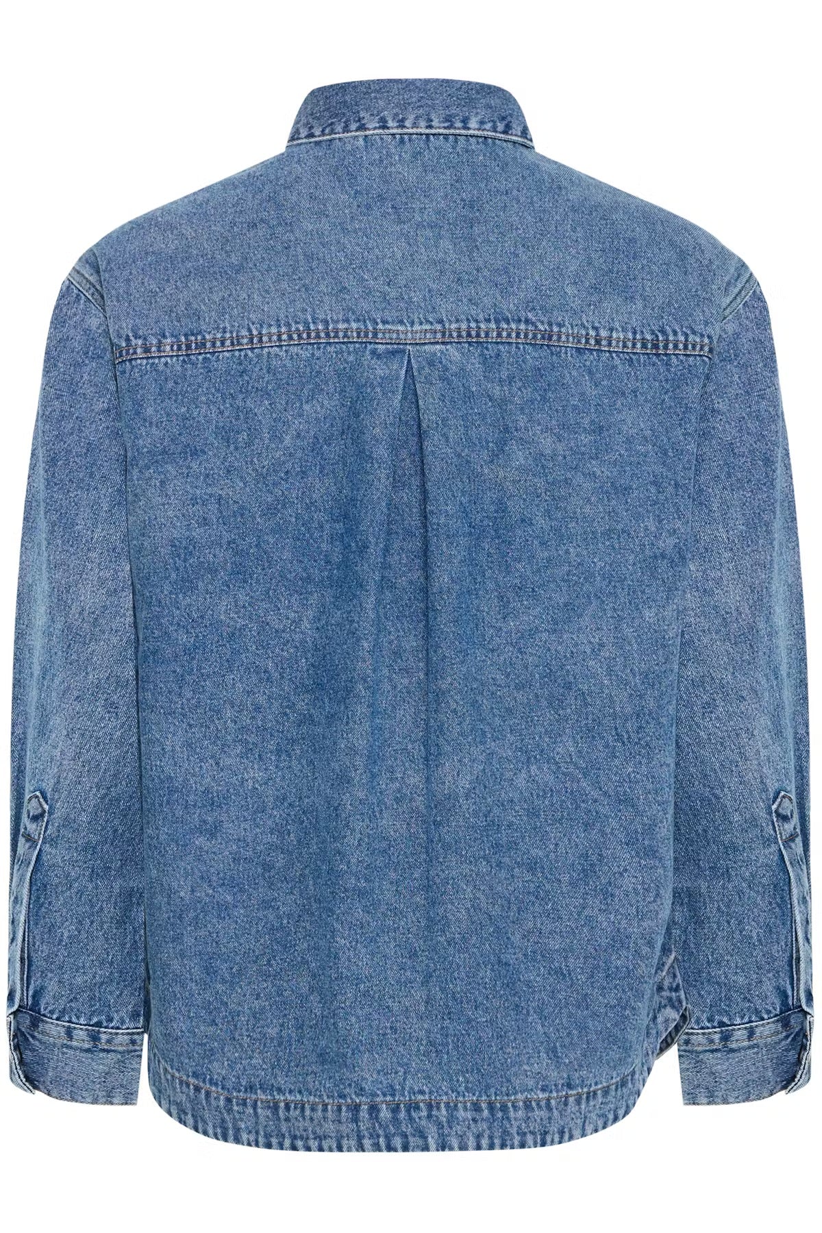 b.young Bykapuca Oversized Denim Shirt - Medium Blue