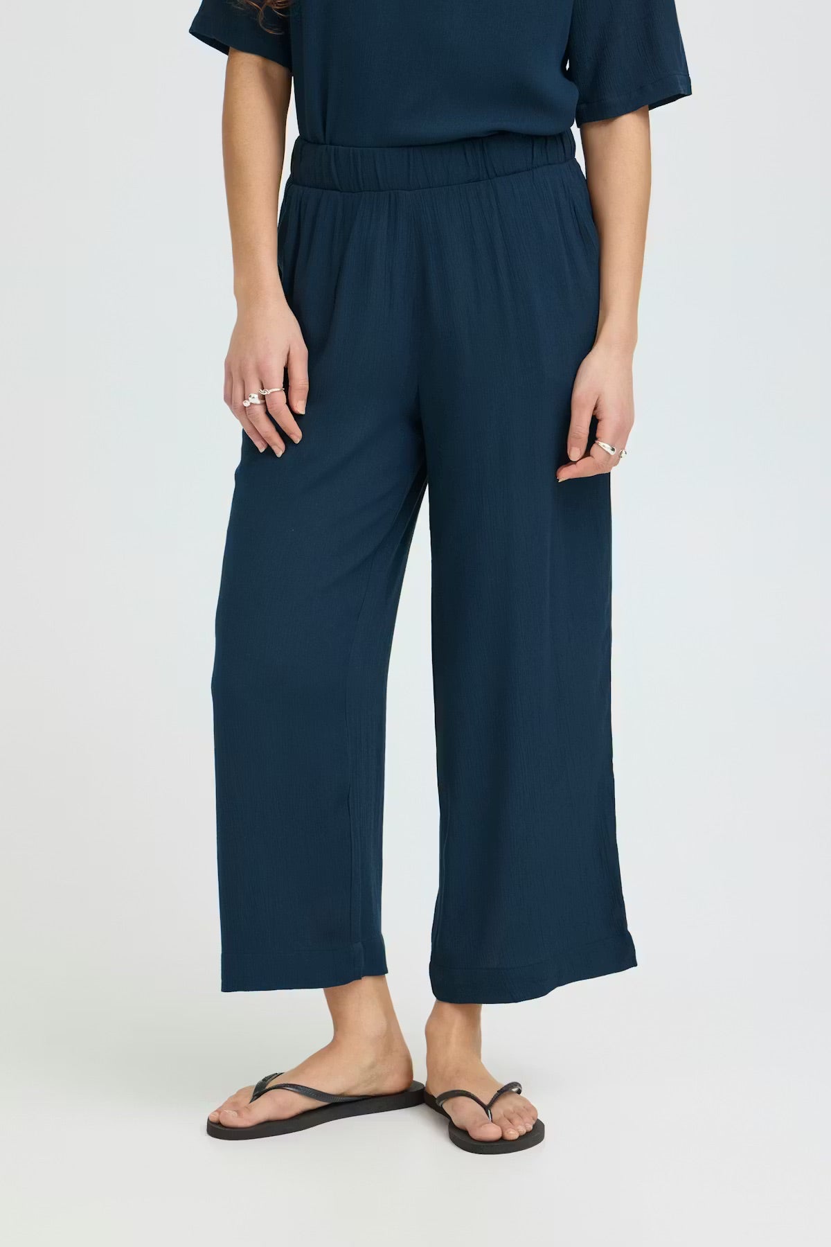 ICHI IHMARRAKECH Bukser - Deep Teal Blue