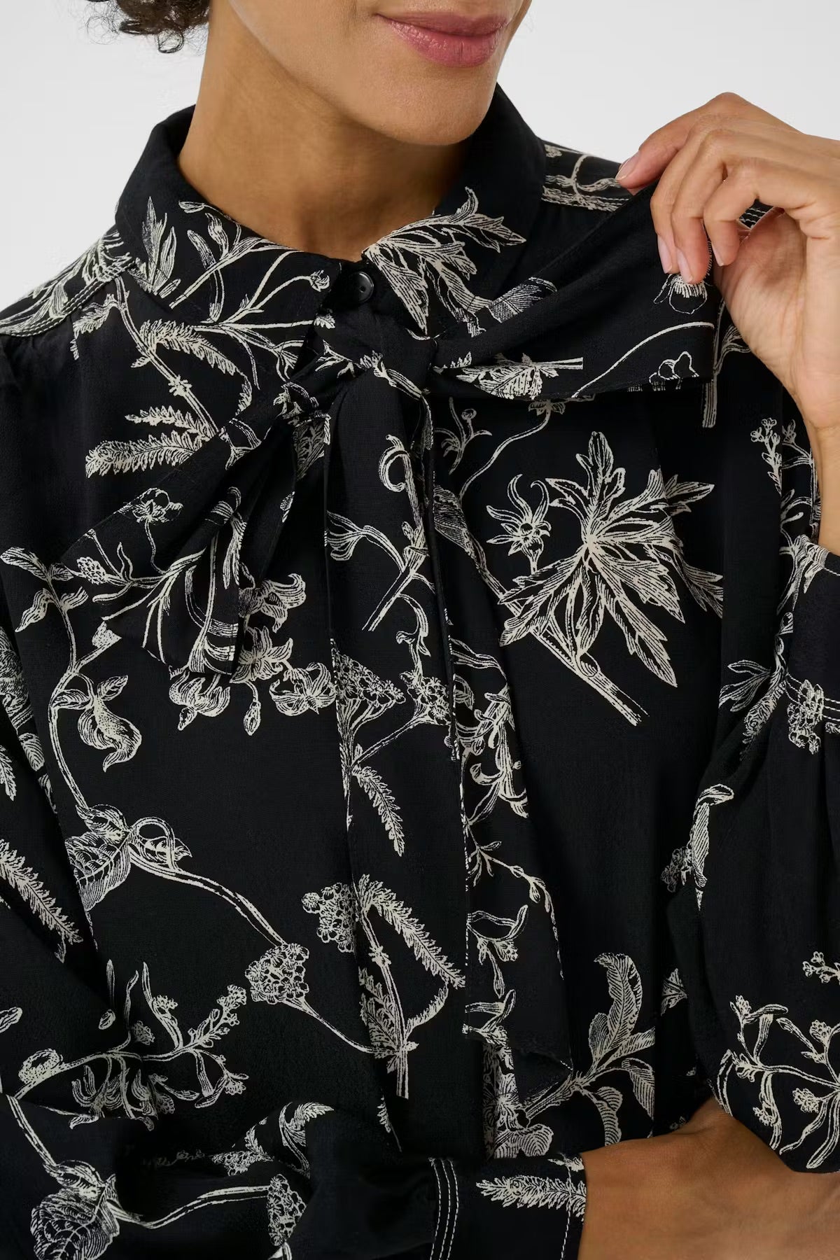 Part Two SanesPW Dress - Black Floral Print Shirt Dress