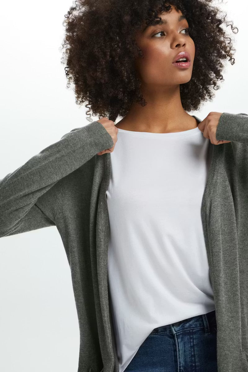 N2675 Long Cardigan with Pockets