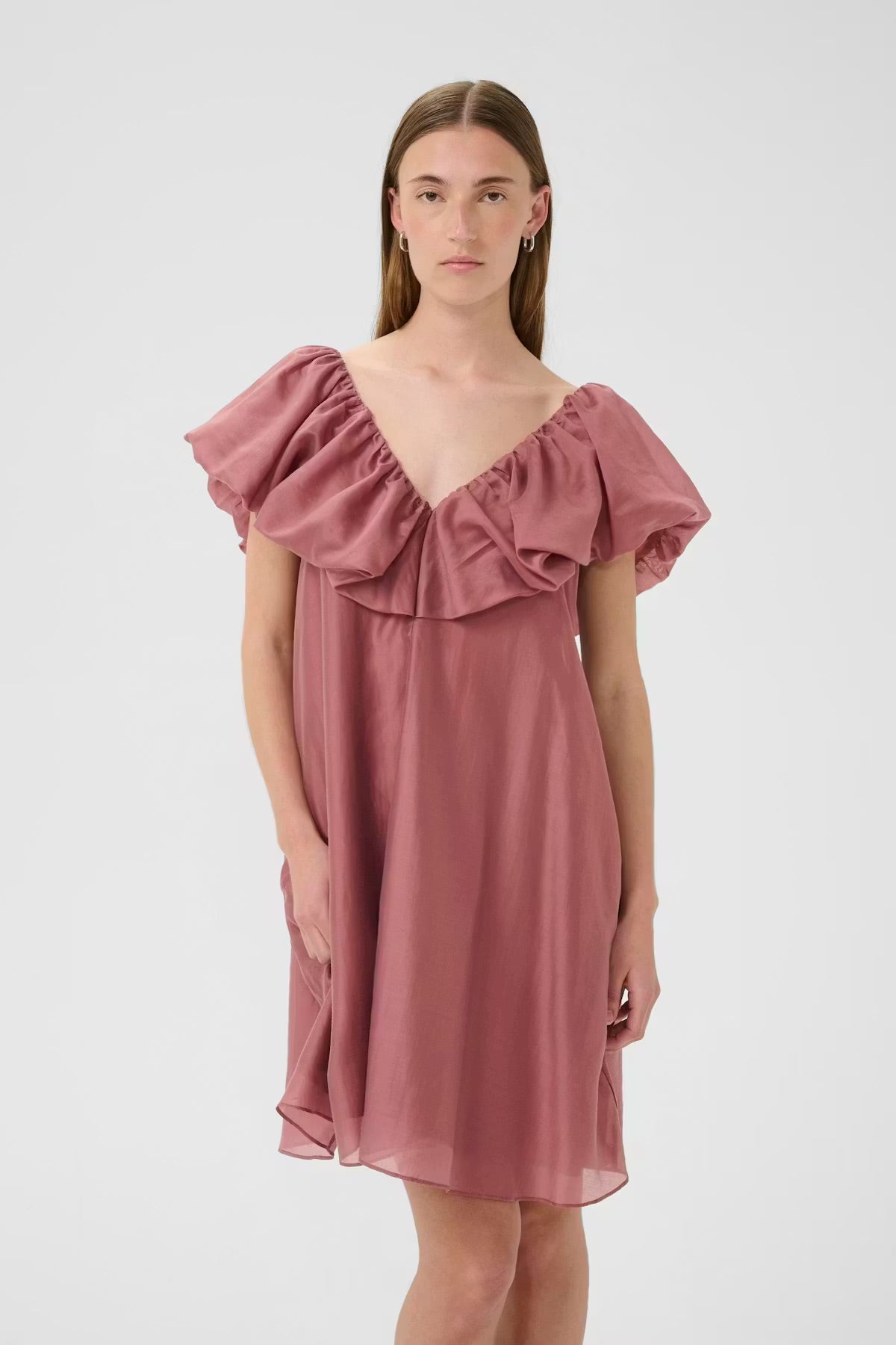 InWear AmeliaIW Dress - Dusty Rose Ruffle Dress
