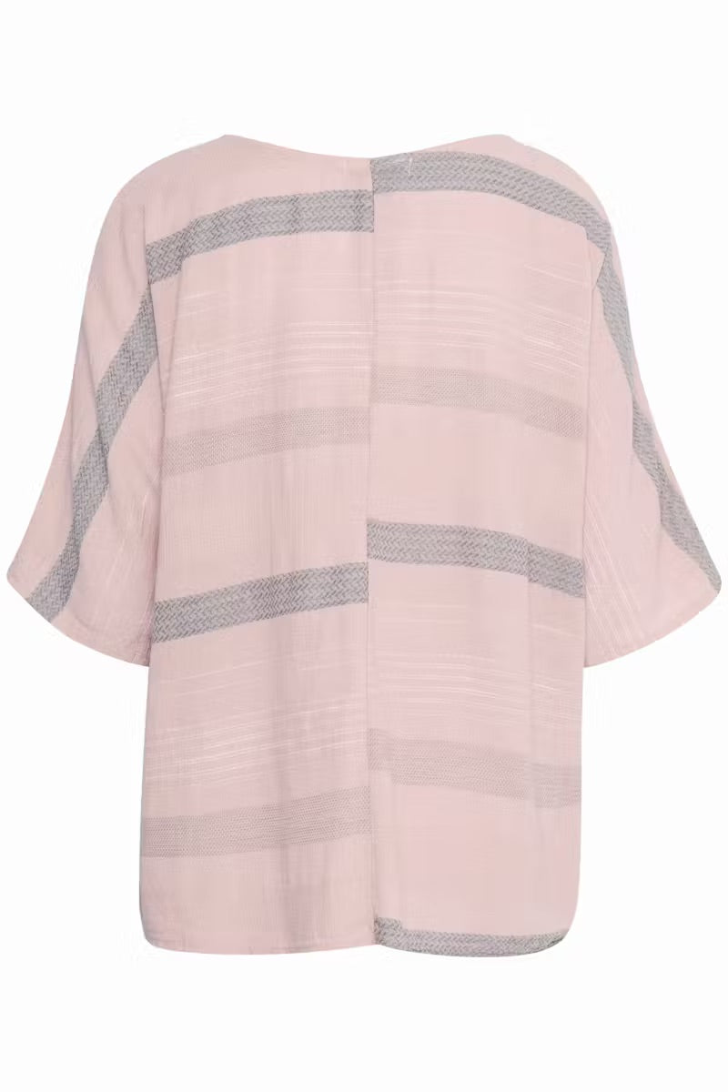 Sorbet SBKARLINE Blouse - Pink with Silver Stripes