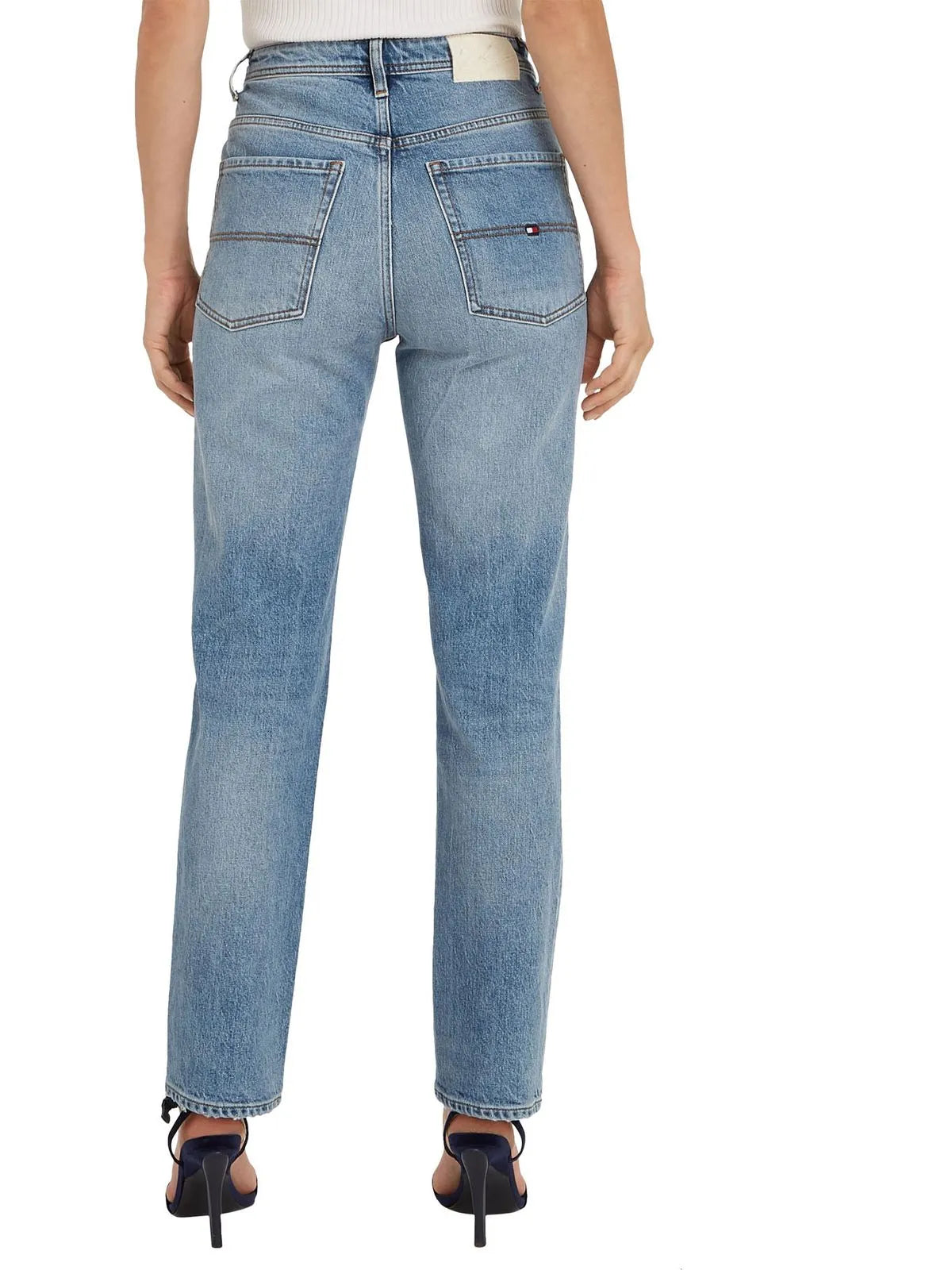 TOMMY HILFIGER X SHAWN MENDES HIGH RISE STRAIGHT ANKLE JEANS