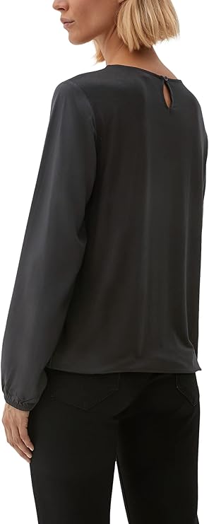 s.Oliver Long Sleeve Blouse with Keyhole Detail