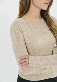 ANELISZ BOATNECK Jumper - Oxford Tan Melange