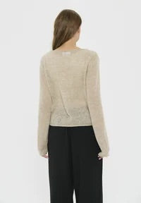 ANELISZ BOATNECK Jumper - Oxford Tan Melange