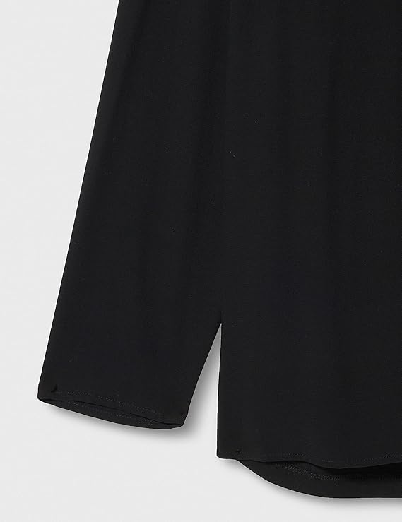 TRIANGLE Women's Black Long Sleeve Blouse - V-Neck