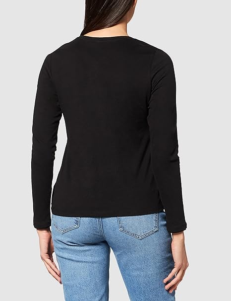 s.Oliver Women's Long Sleeve T-Shirt - BREAK THE ICE Graphic - Regular Fit