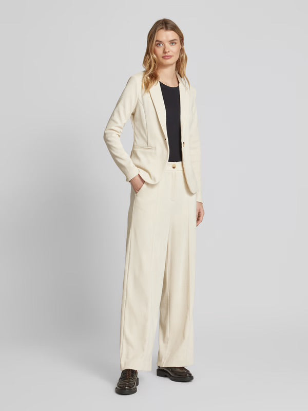 ICHI Ihkate Corduroy Wide Leg Pants - Ivory