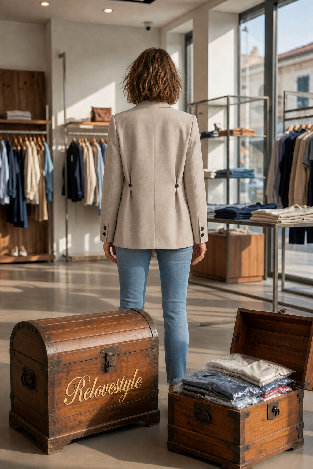 Co'couture Oversized Single-Button Blazer – Sand