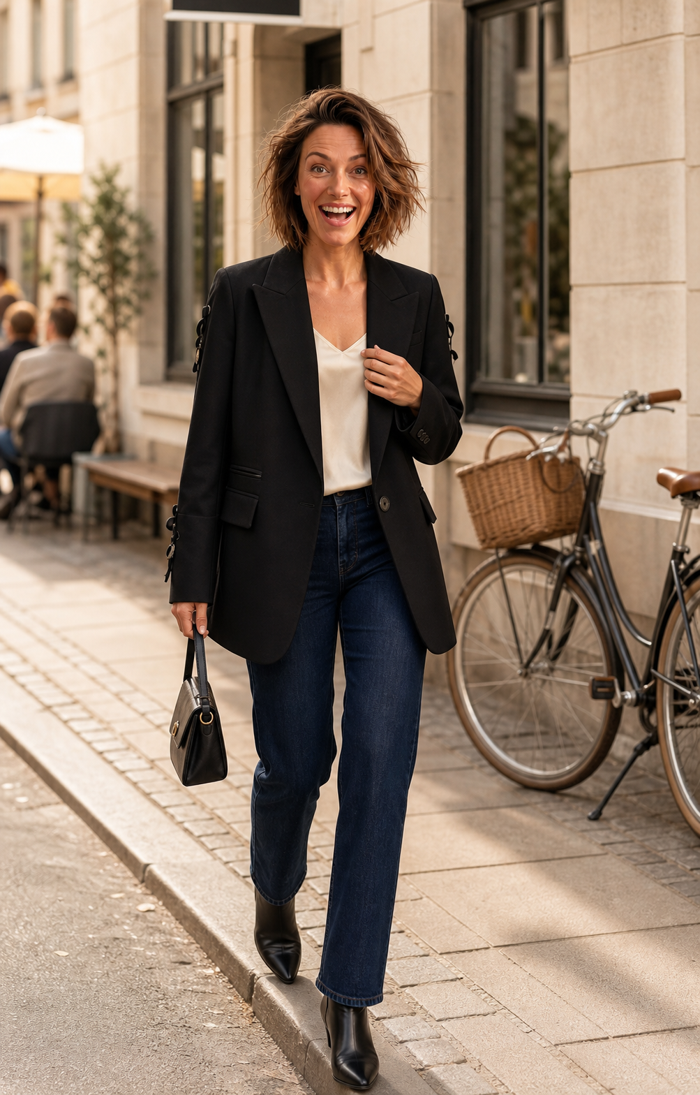 Co'couture Vola CC Eyelet Blazer – Black