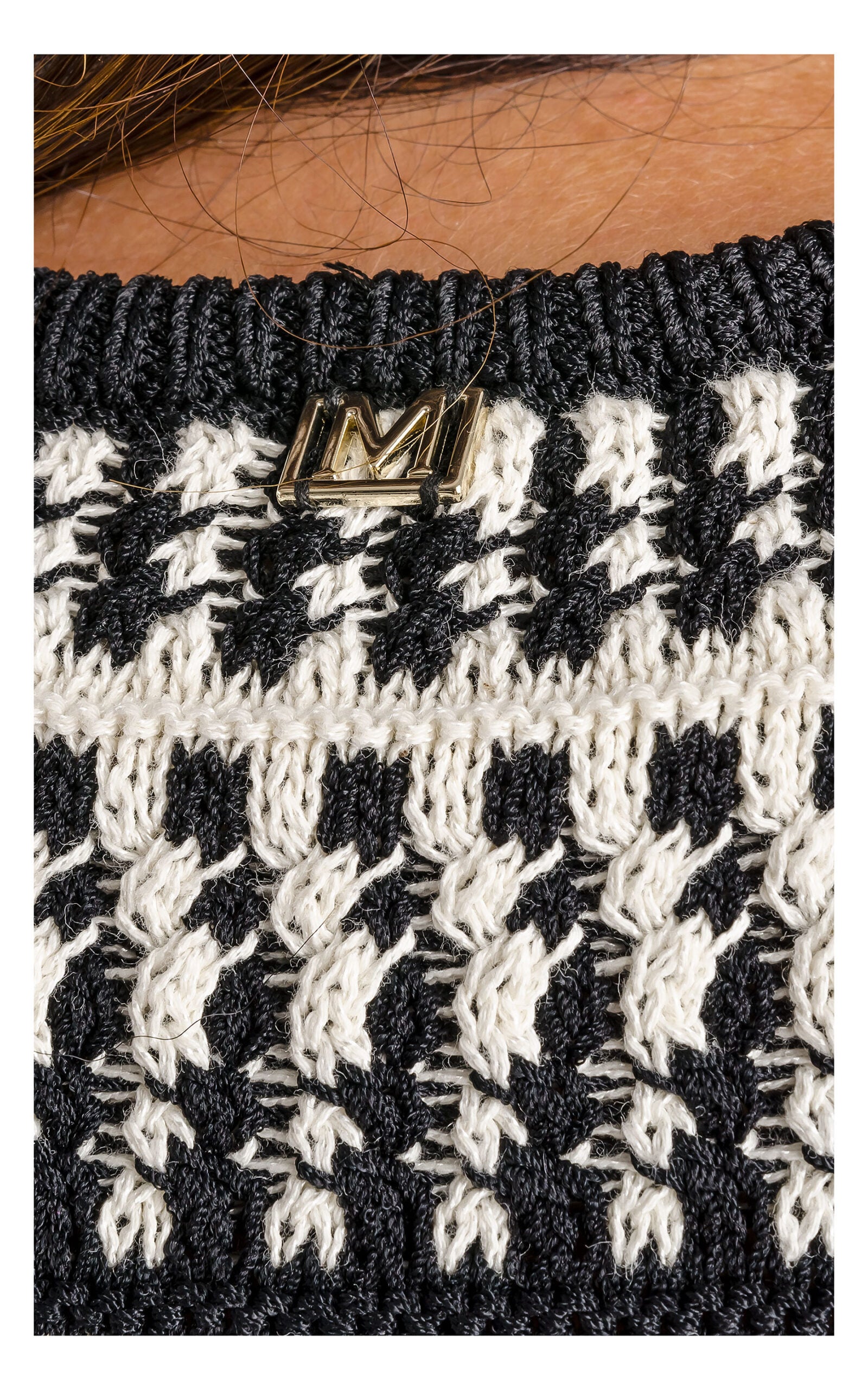 Marciano Guess Patterned Cardigan - Black-Cream