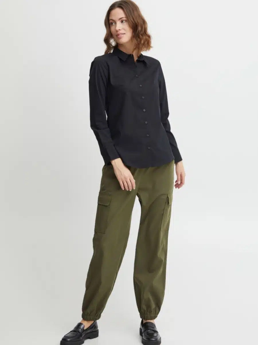 Fransa Fxcargo Cargo Jogger Pants - Olive Green