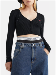 Tommy Jeans Essential Badge Cardigan – Black