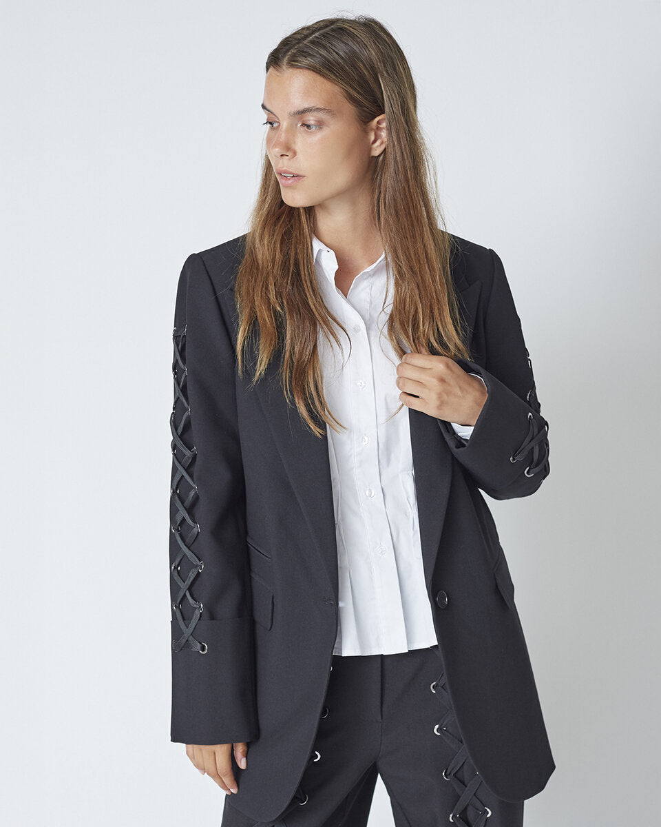 Co'couture Vola CC Eyelet Blazer – Black