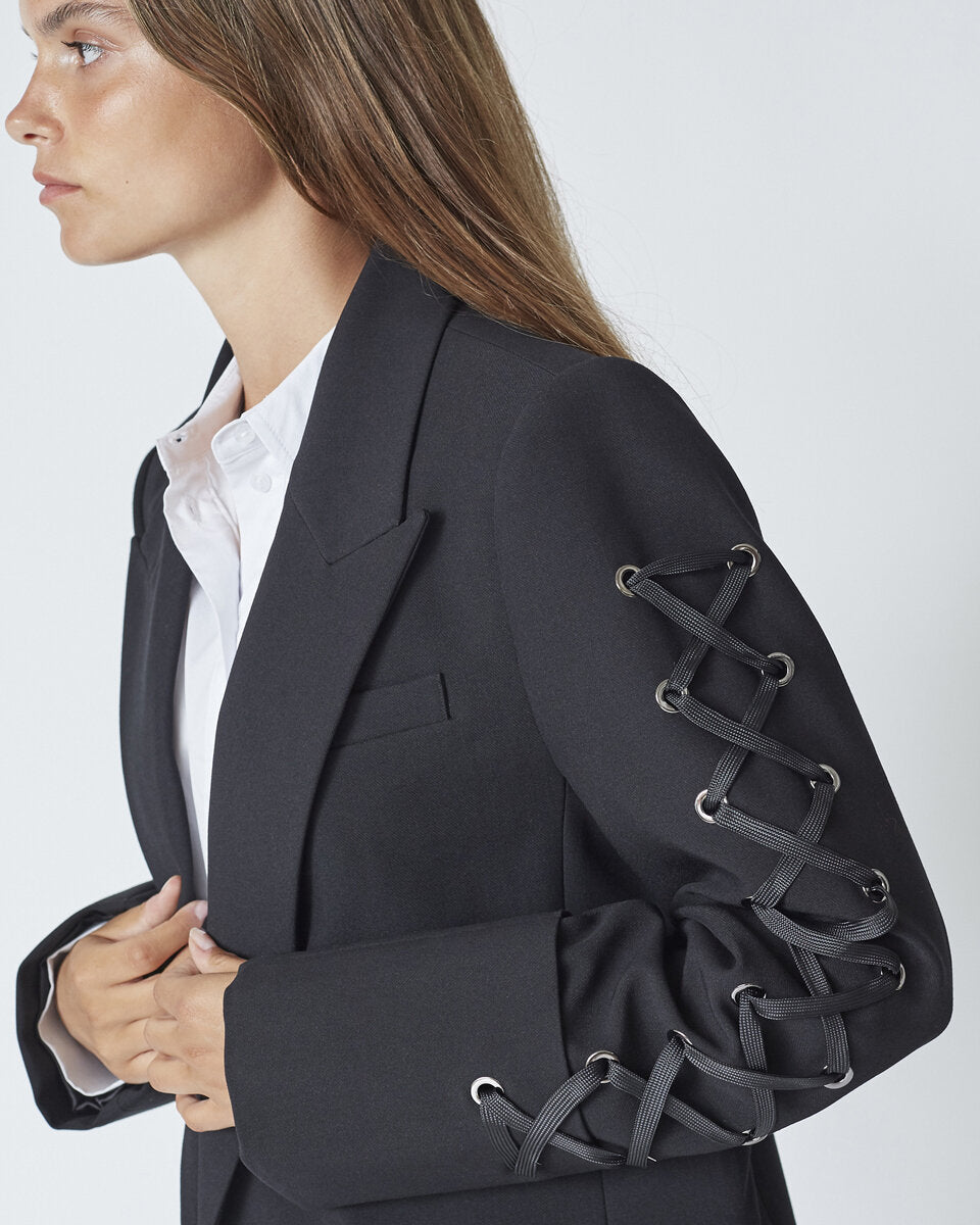 Co'couture Vola CC Eyelet Blazer – Black