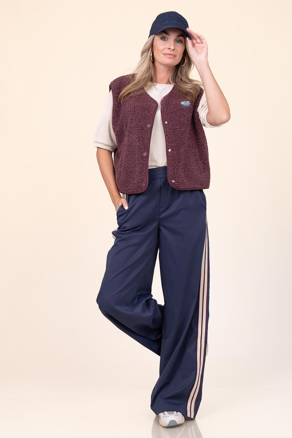 Co'couture Mingus Sporty Wide Leg Pants – Dark Blue