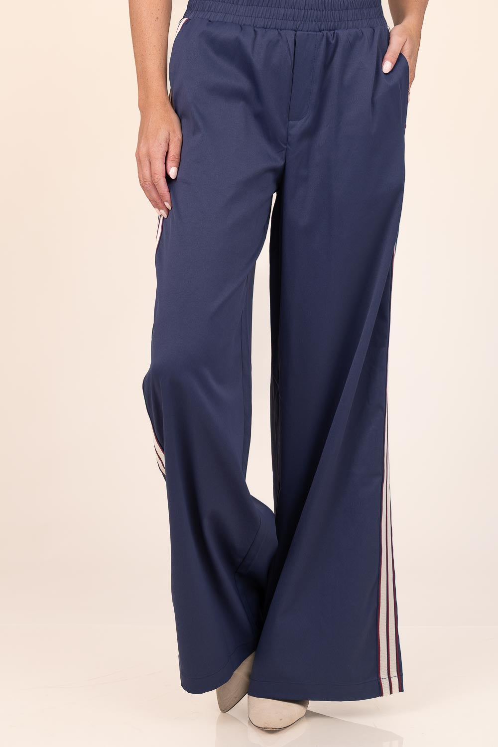 Co'couture Mingus Sporty Wide Leg Pants – Dark Blue