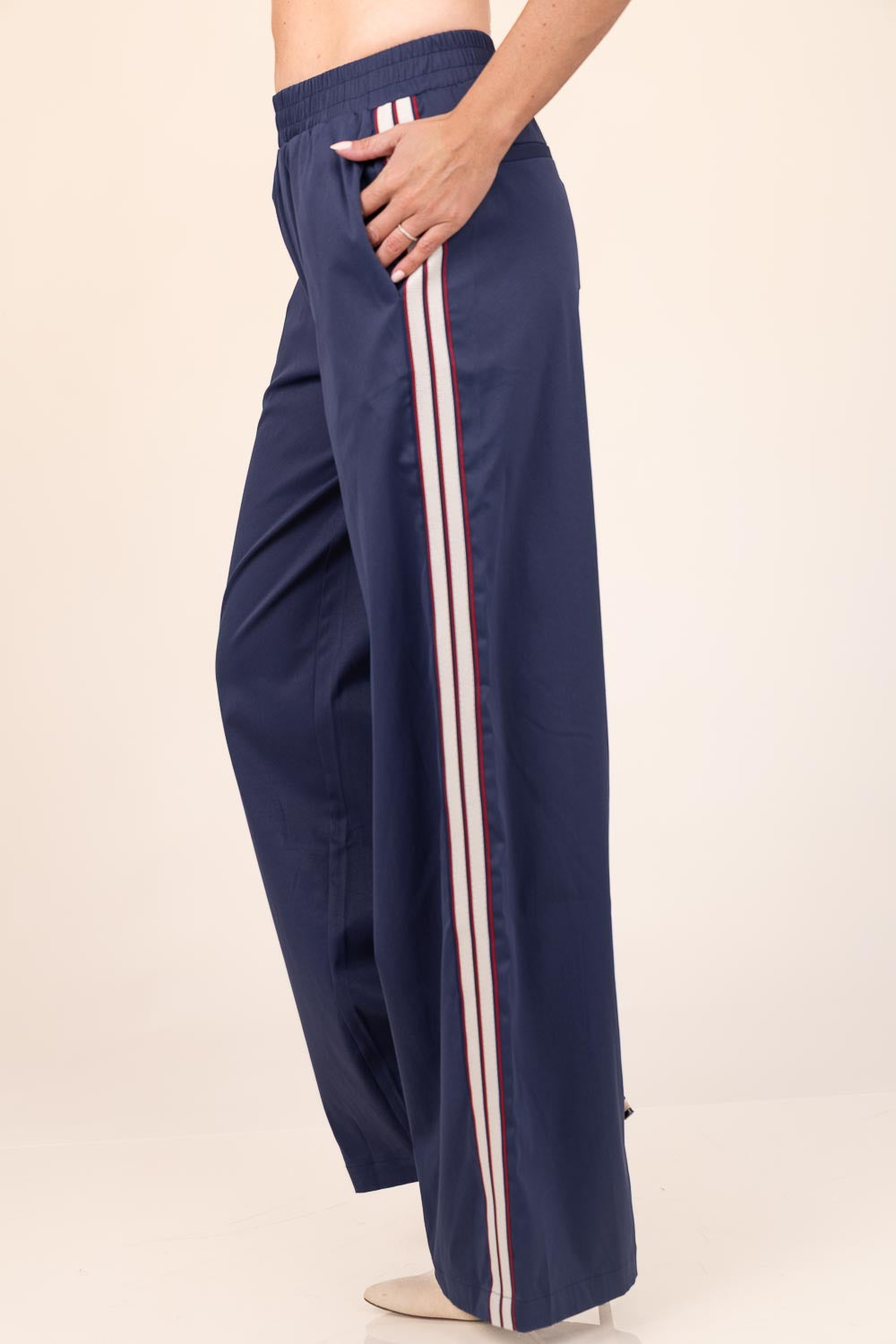 Co'couture Mingus Sporty Wide Leg Pants – Dark Blue