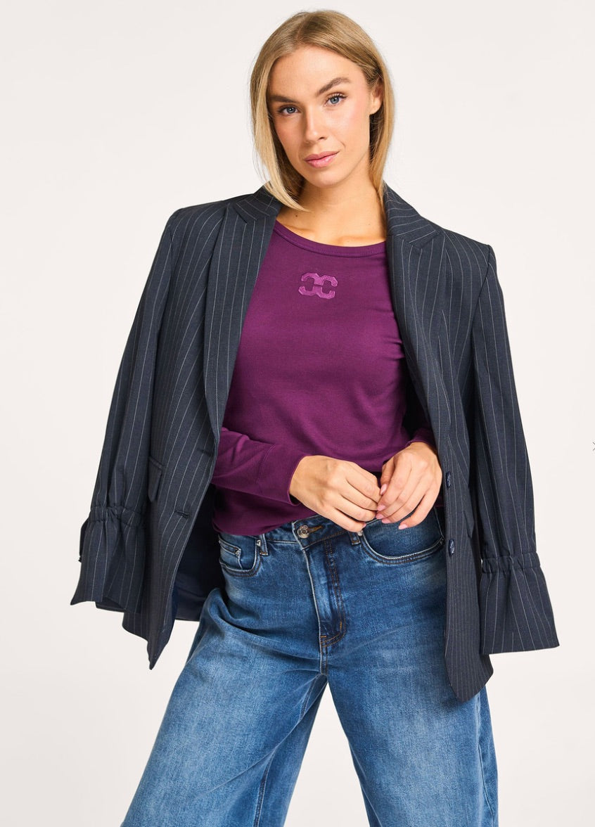 Co'couture Granny CC Long Sleeve Top – Plum