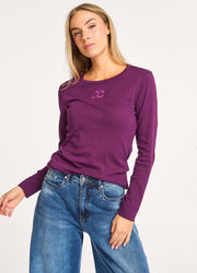 Co'couture Granny CC Long Sleeve Top – Plum