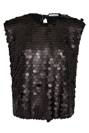 Co'couture Maxi CC Sequin Bow Top – Black