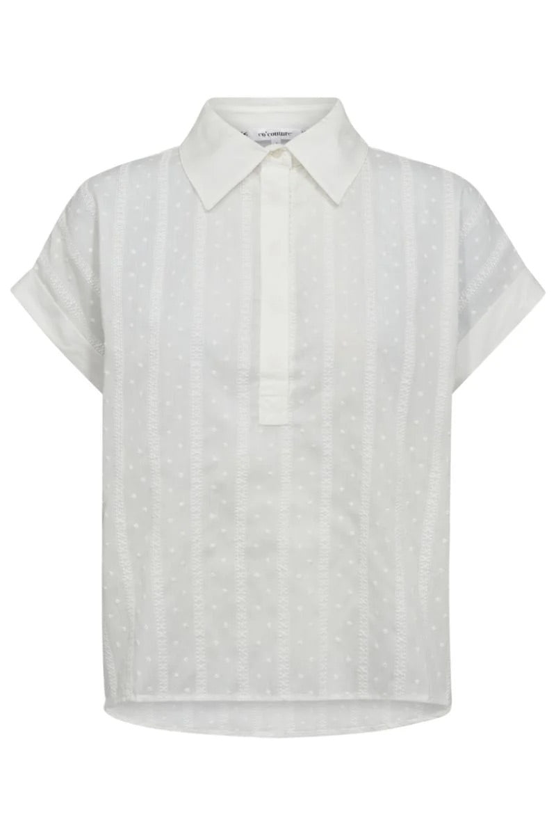 Co'couture Maddie CC Short-Sleeve Top – White