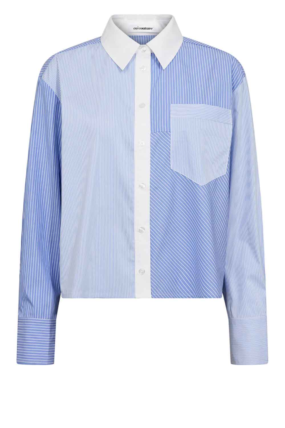 Co'couture Suri Oversized Striped Shirt – Blue Mix