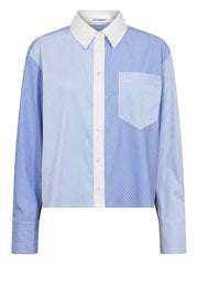 Co'couture Suri Oversized Striped Shirt – Blue Mix