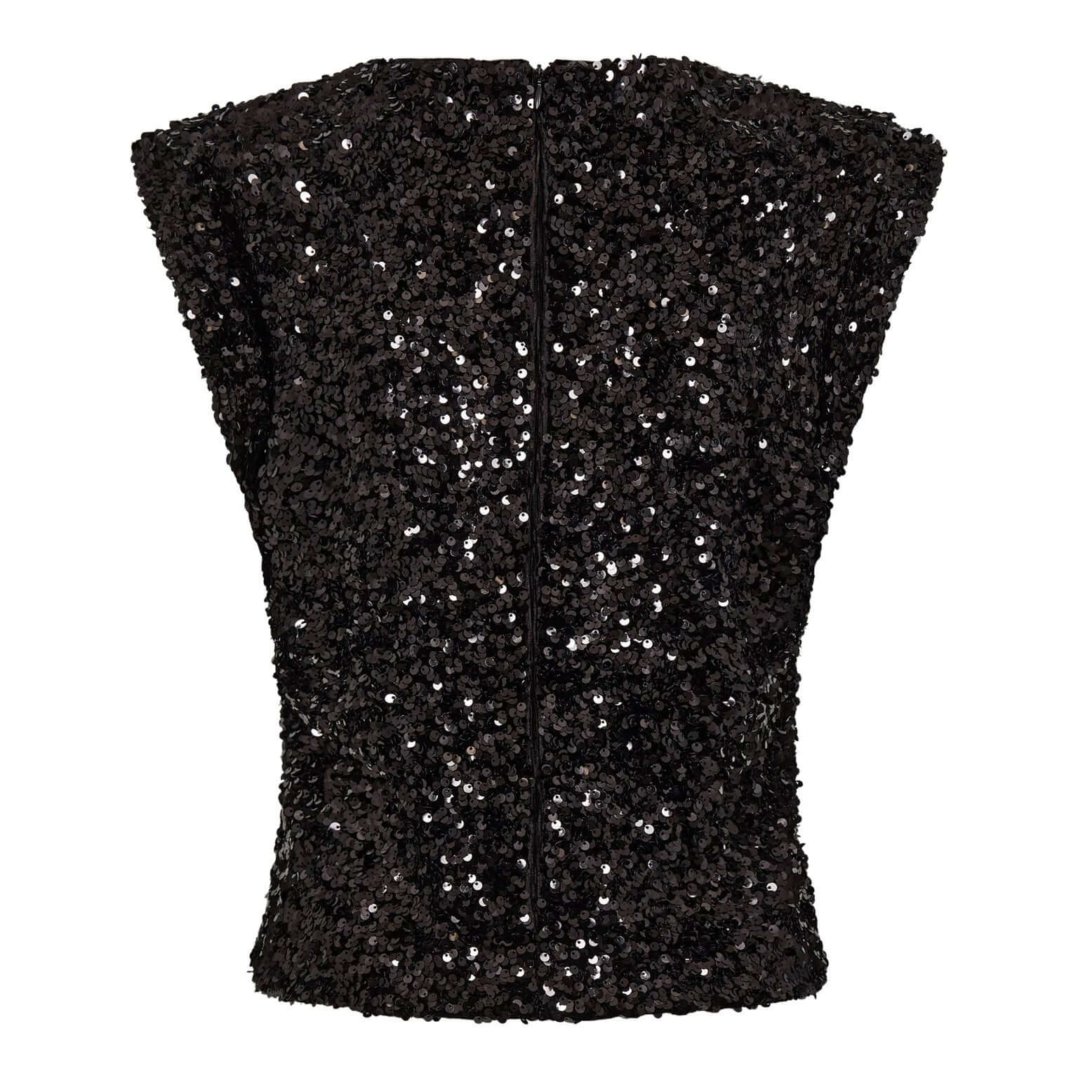 Co'couture Roslyn CC Sequin Top – Black