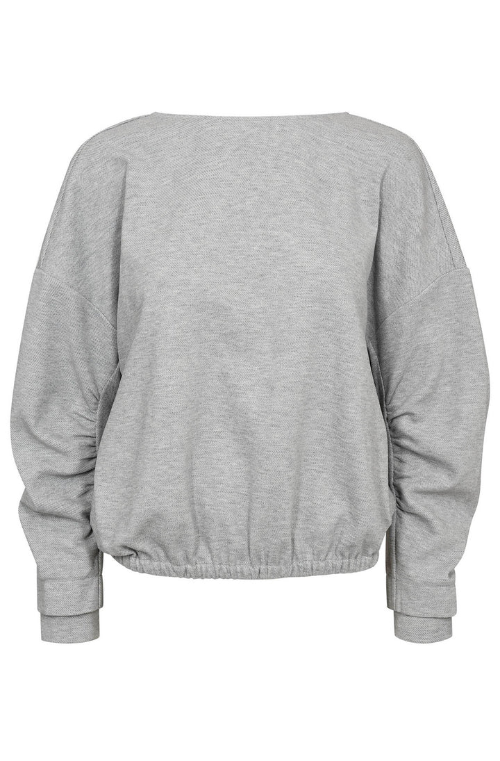 Co'couture Dengi Open Back Sweat – Grey Melange