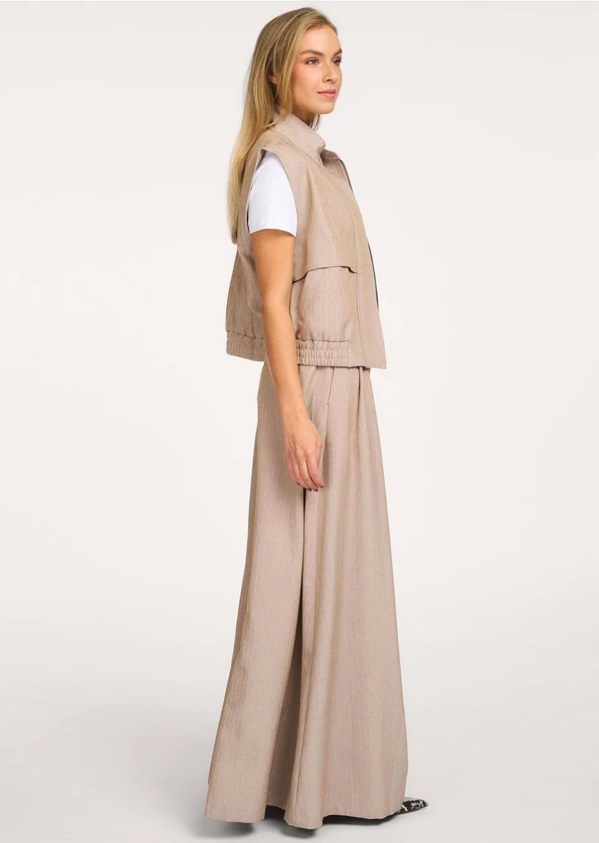Co'couture Marlo CC Long Wide-Leg Trousers – Sand