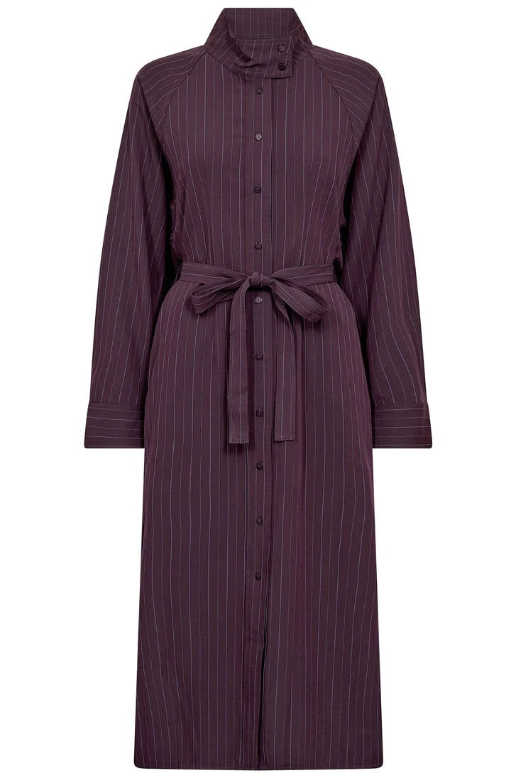 Co'couture Trinny CC Stripe Batwing Midi Dress – Plum