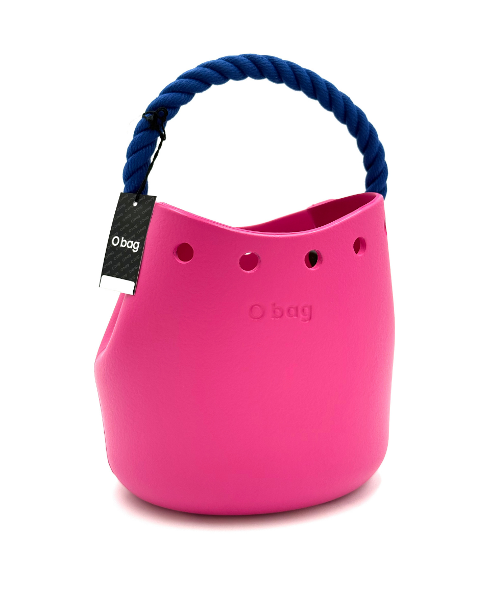O bag Pink Bucket Bag – Blue Rope Handle
