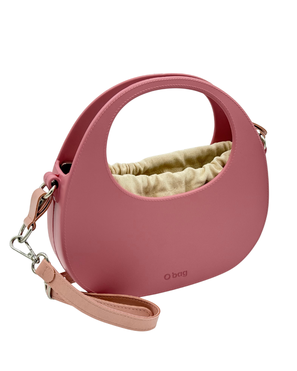 O bag Chase – Rose Pink Moon Bag with Powder Strap & Cream Interior