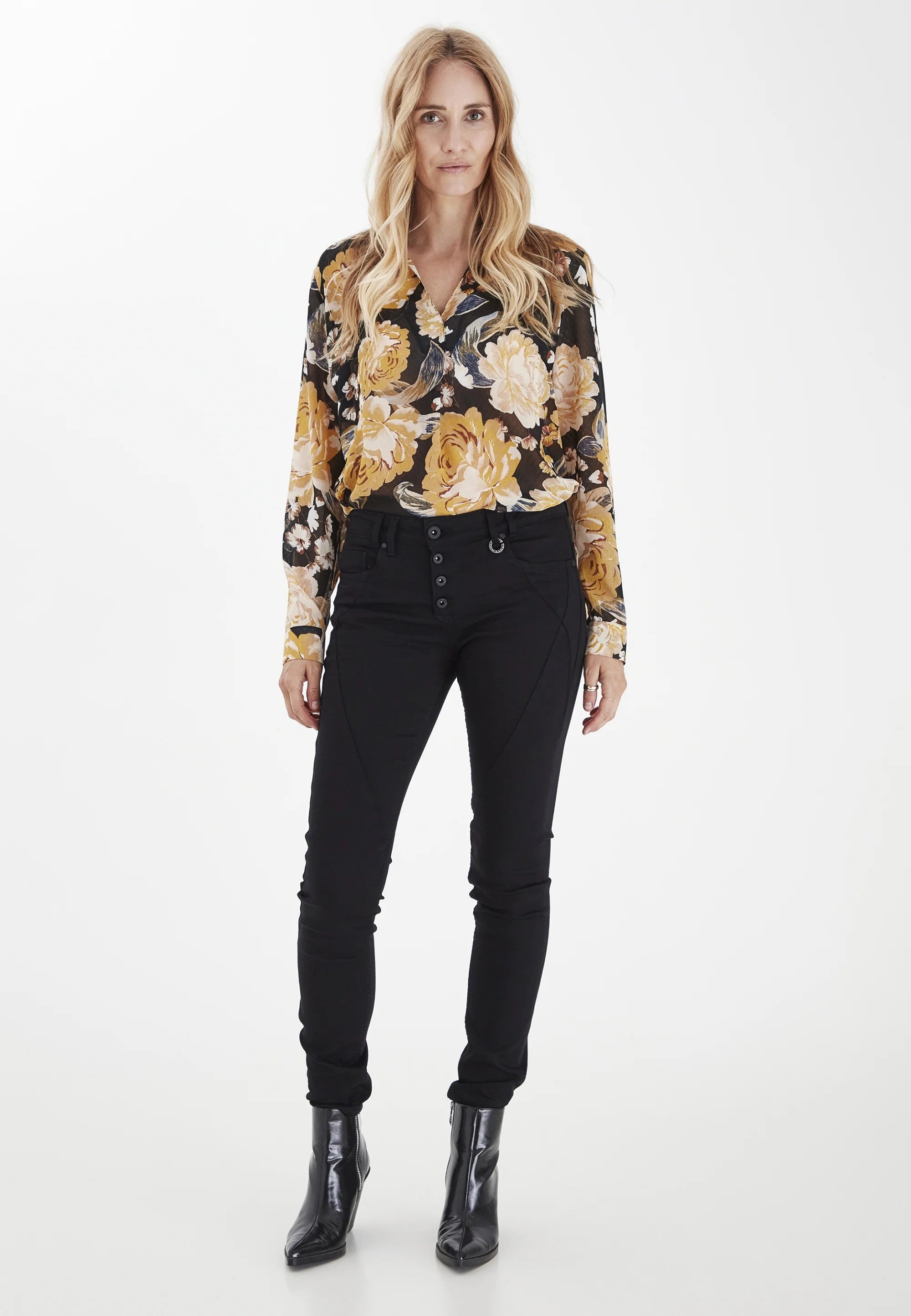 PULZ PZANNA Skinny Jeans Black