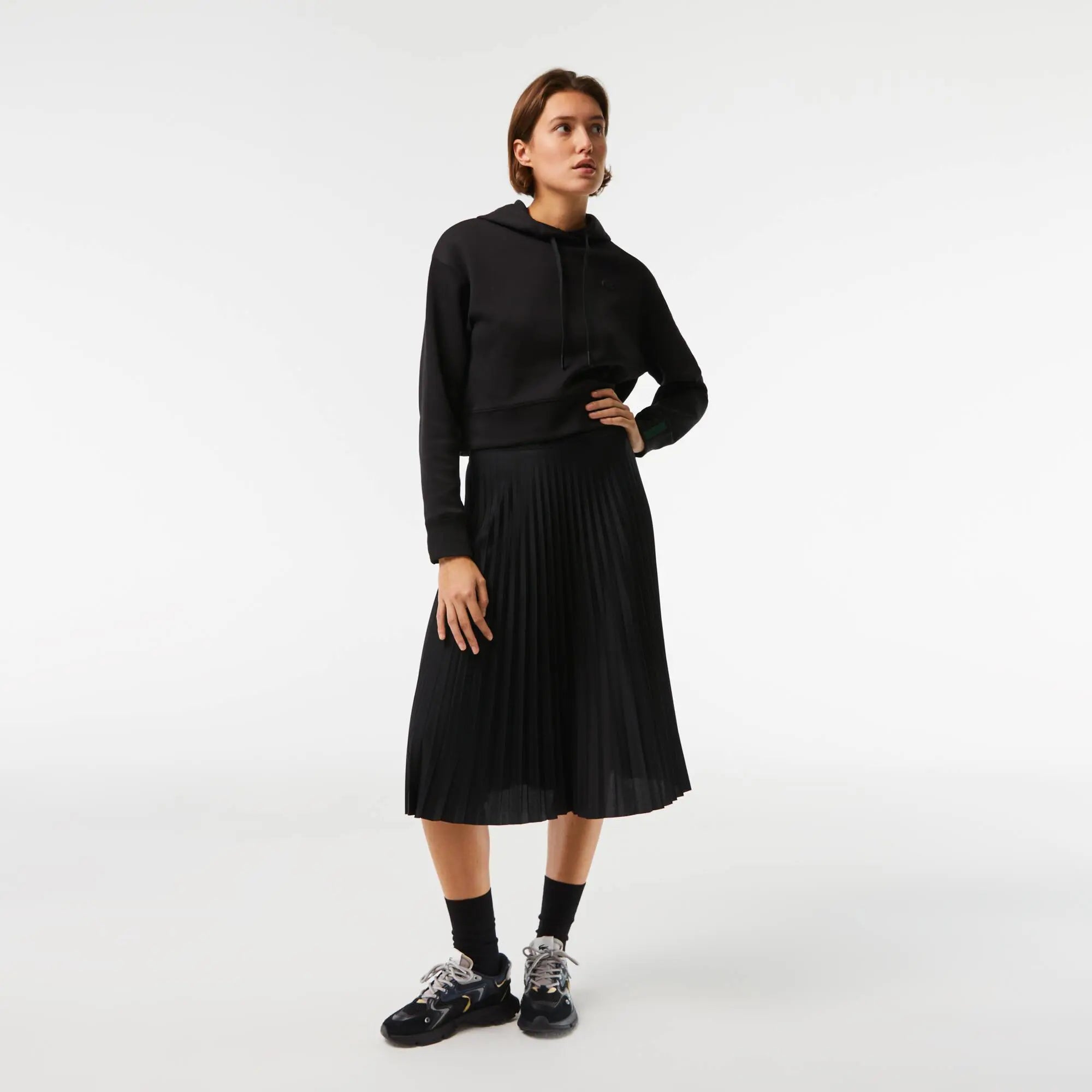 Lacoste Women's Elastic Waist Pleated Skirt