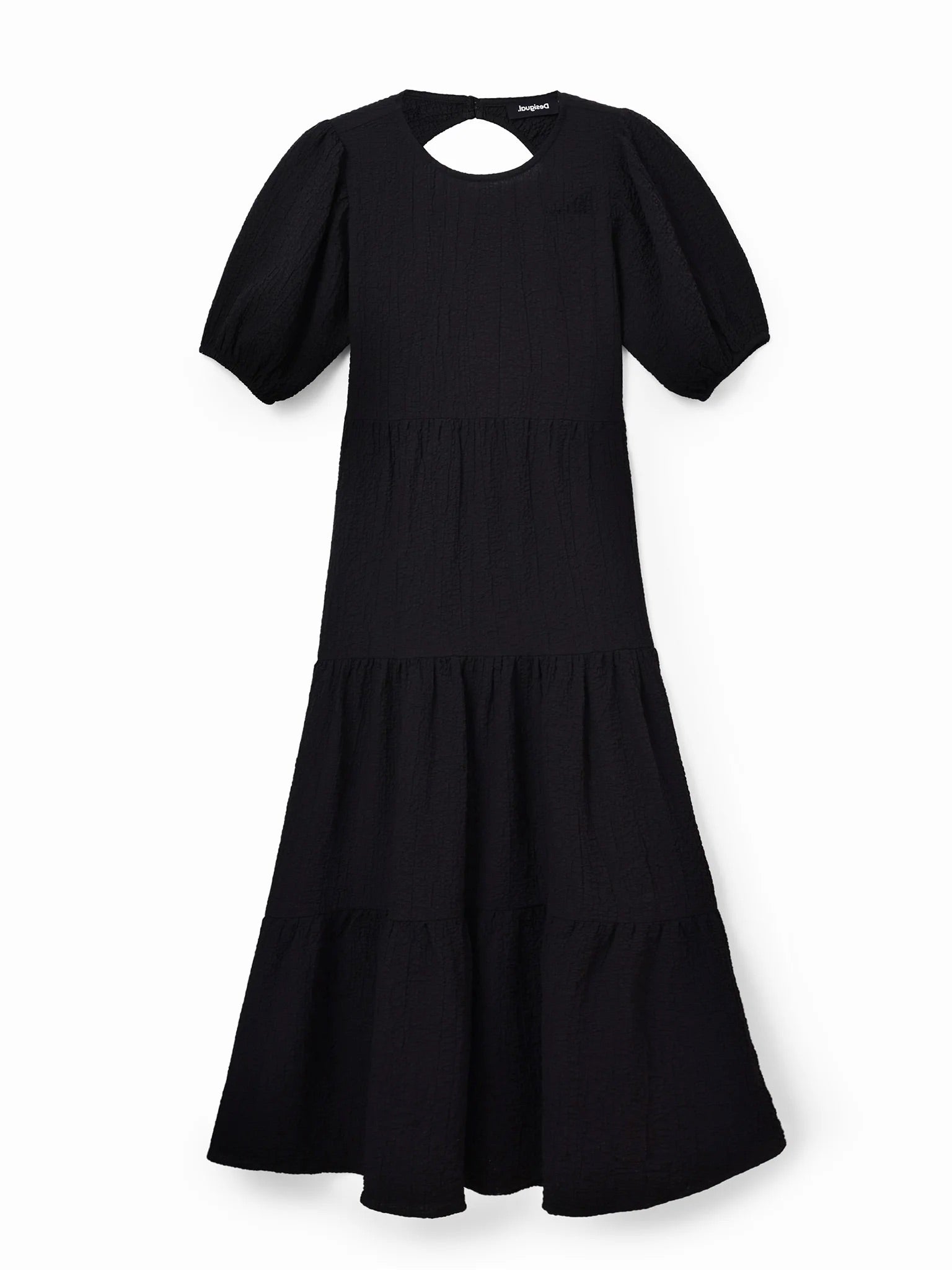 Desigual Wend Open-Back Tiered Midi Dress