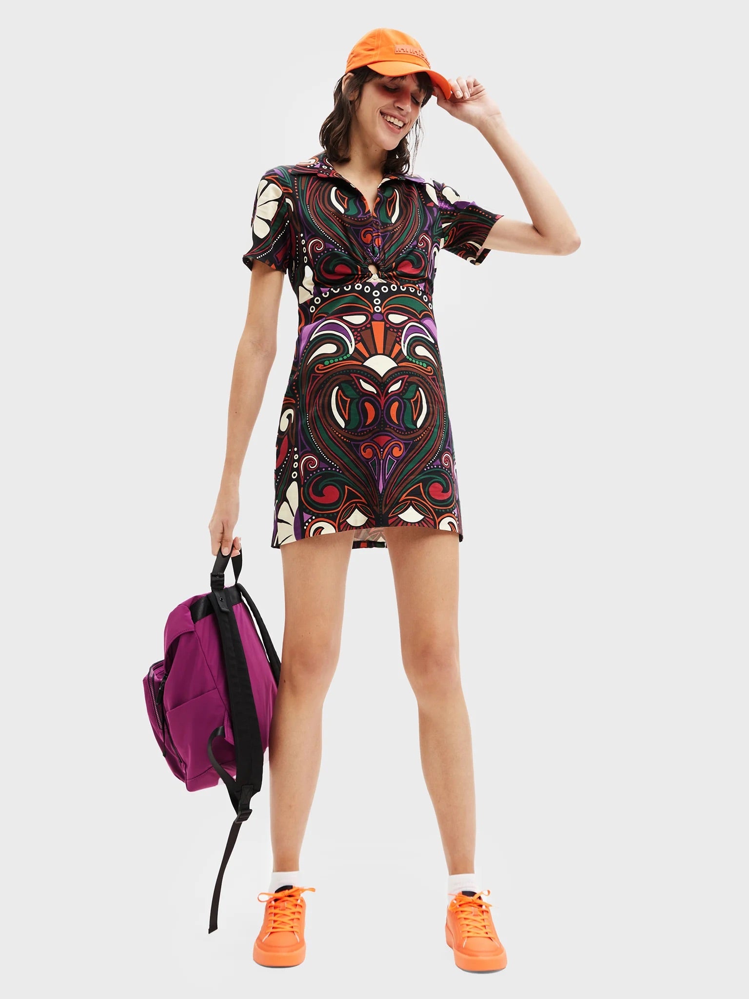 Desigual Celia Tribal Print Mini Dress – Multicolour