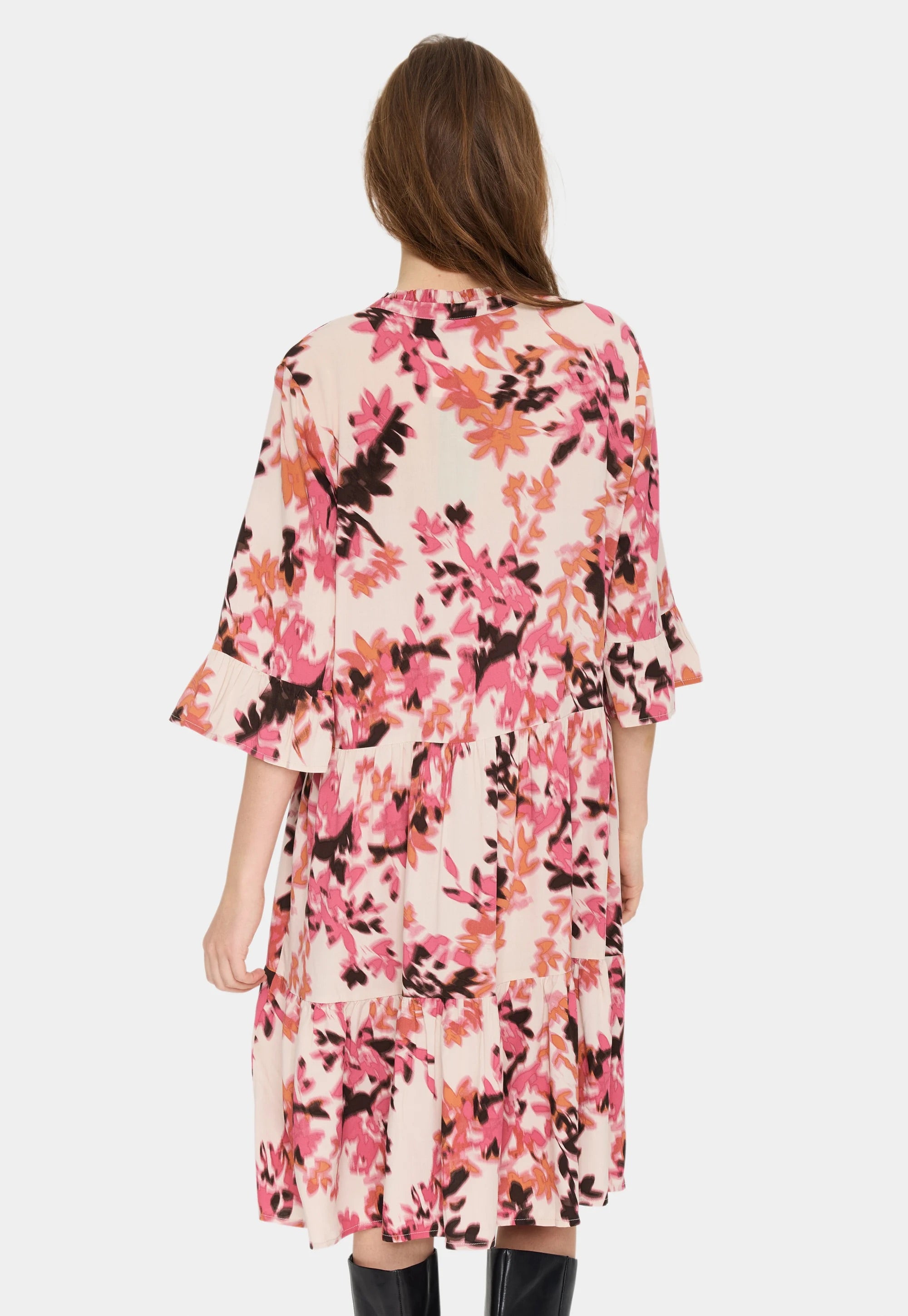 Saint Tropez Tiered Day Dress - Gray Chateau Blooms